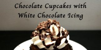 Chocolate Cupcakes with White Chocolate Icing
