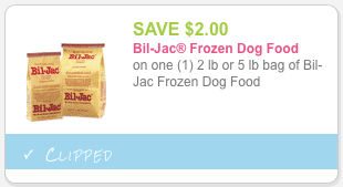 Bil-jac frozen dog food printable coupon