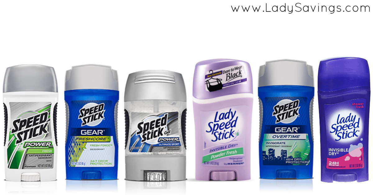 Speed Stick insert and printable Coupons