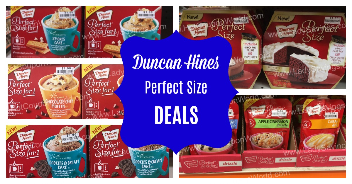 Duncan Hines Coupons Perfect Size Mixes