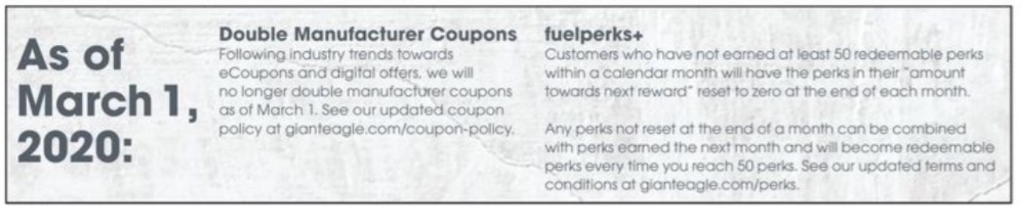 GIANT EAGLE COUPON POLICY DOUBLE COUPONS