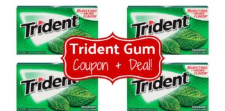 trident coupons deals on Amazon