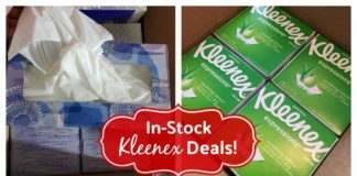 kleenex deals in stock on amazon