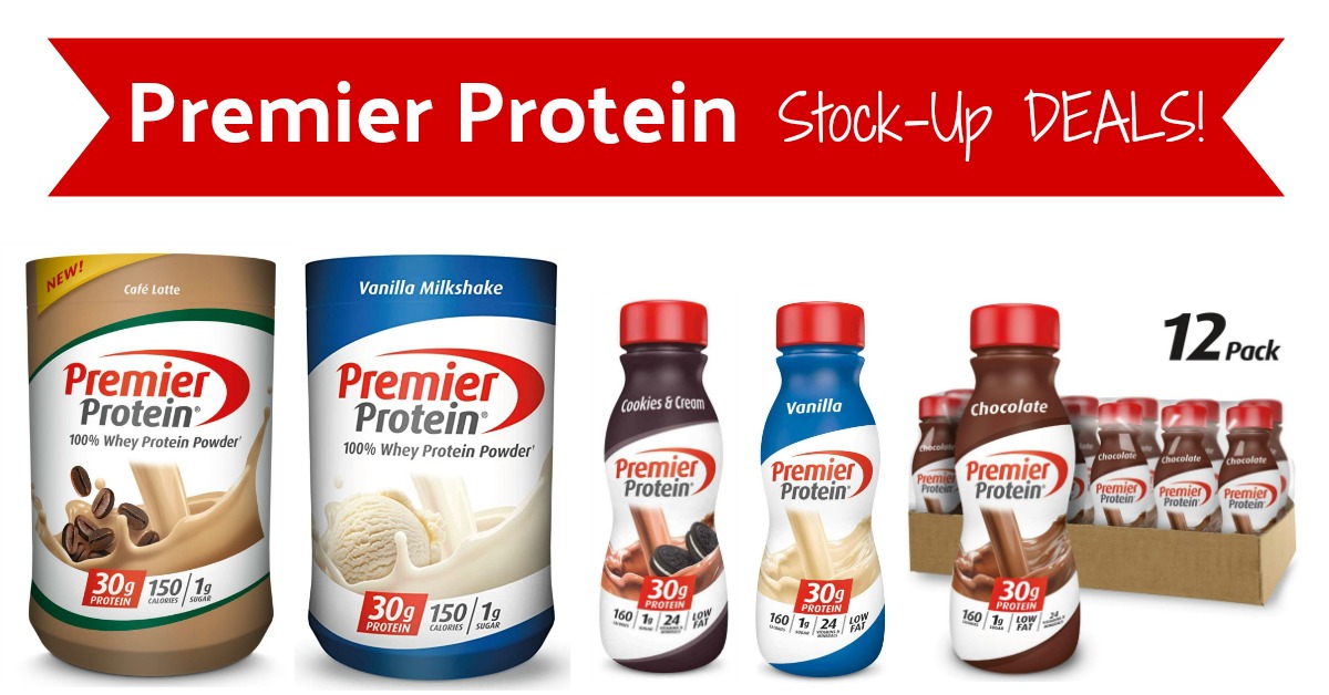 premier protein coupons deals on Amazon powder shakes