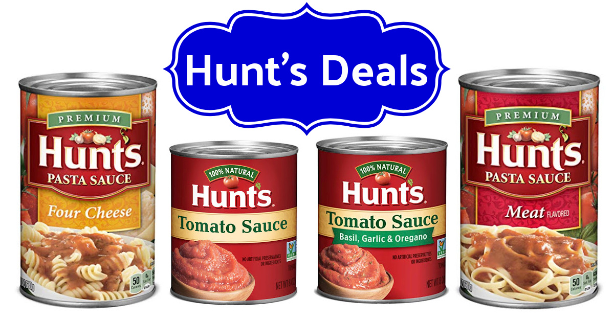 Hunt’s Coupons & Hunt’s Pasta & Tomato Sauce Deals (on Amazon!)