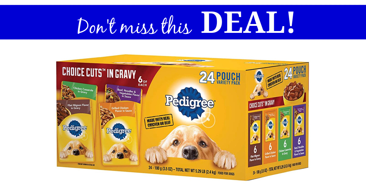 pedigree dog pouch food coupons deal on Amazon