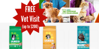Iams Coupons & FREE Vet Visit Pet Checkup Offer (up to $200)