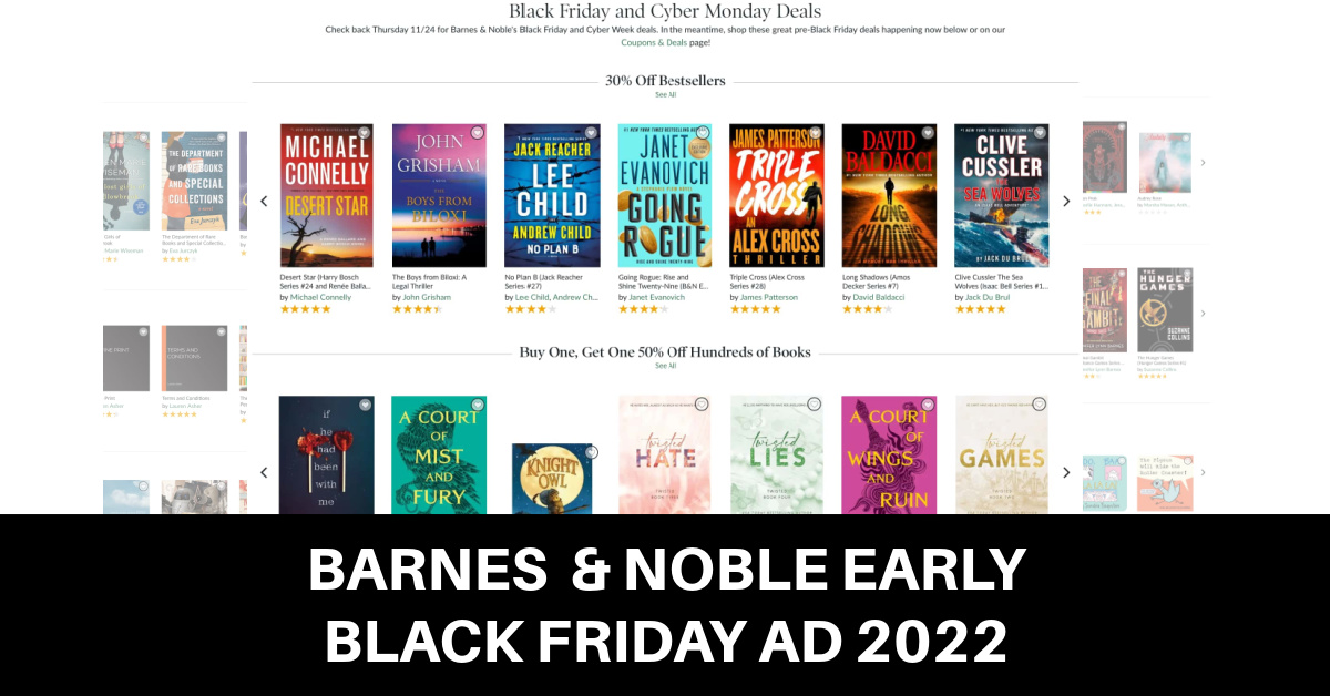 Barnes & Noble Black Friday Ad 2022