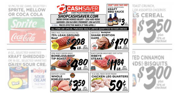 Cash Saver Ad (3/27/24 – 4/2/24) Weekly Ad Preview