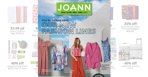 JoAnn Weekly Ad (4/18/24 – 5/1/24) Preview!