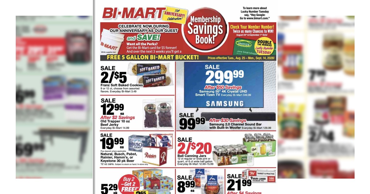 Bi Mart Weekly Ad (8/25/26 - 9/14/26) Preview!