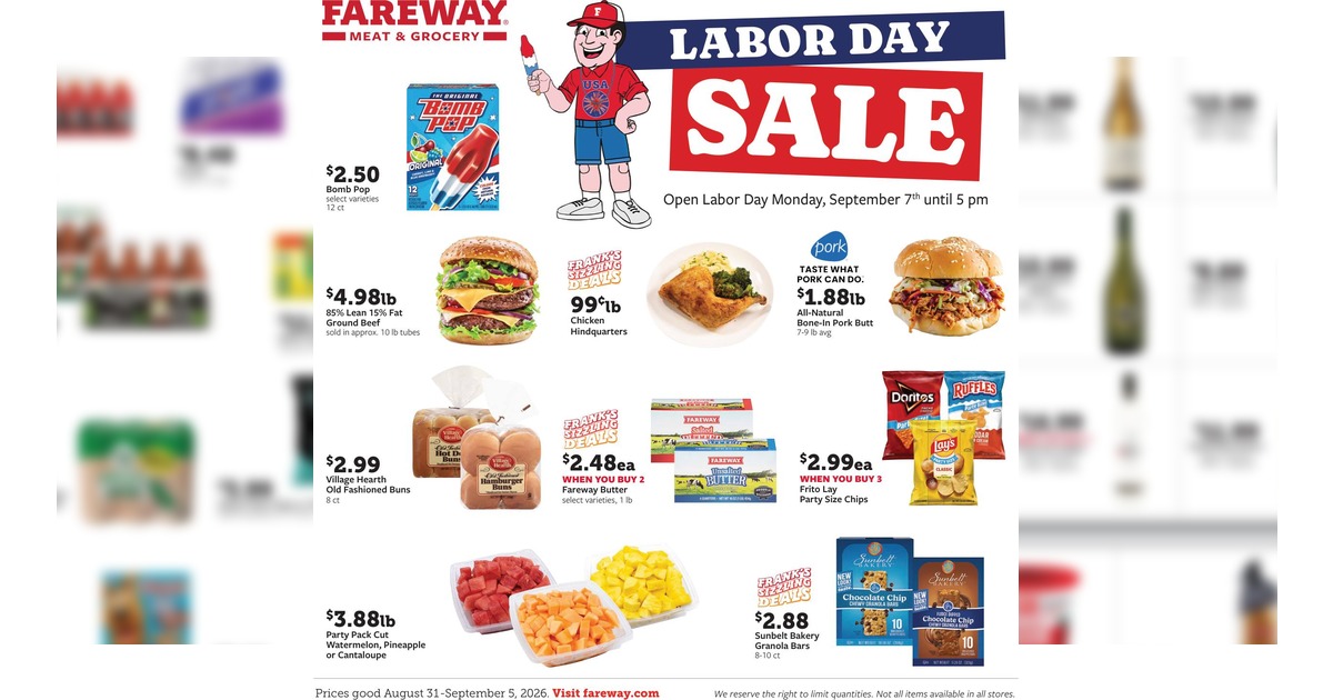 Fareway Weekly Ad (8/31/26 - 9/5/26) Preview