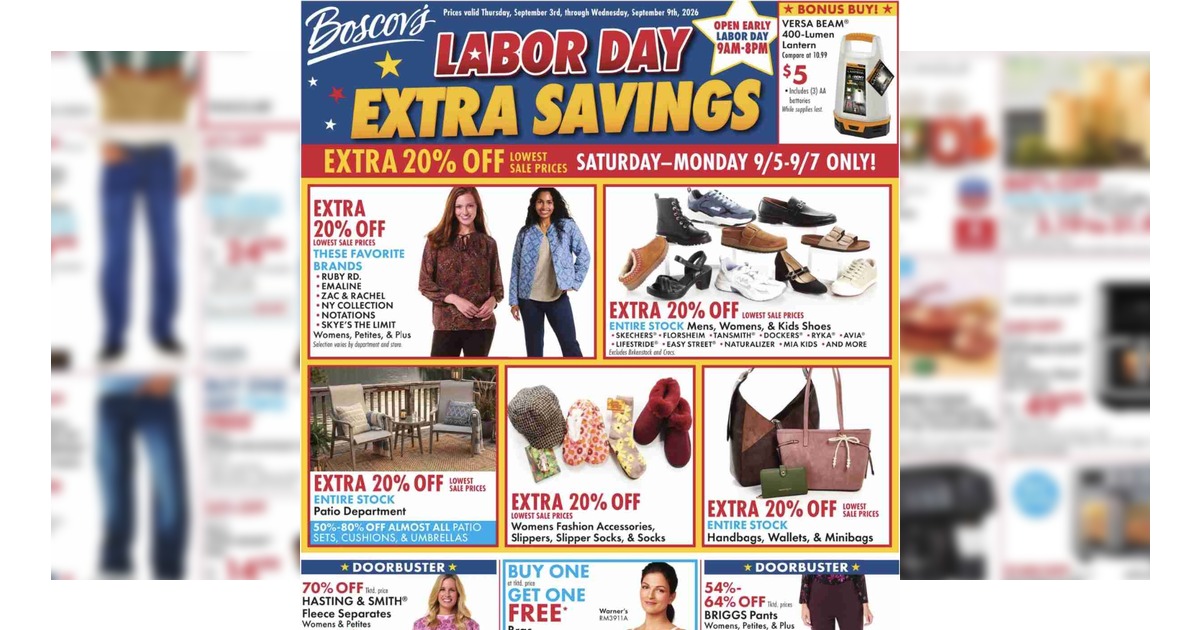 Boscov's Weekly Ad (9/3/26- 9/9/26) Sales Preview!
