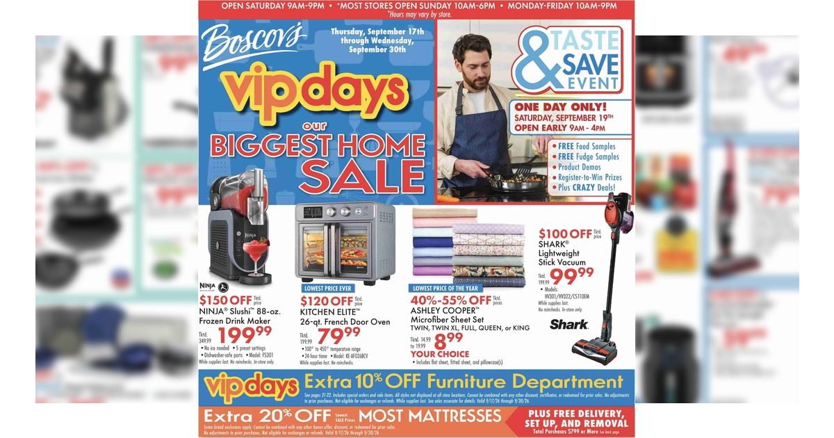 Boscov's Weekly Ad (9/17/26 - 9/30/26) Sales Preview!