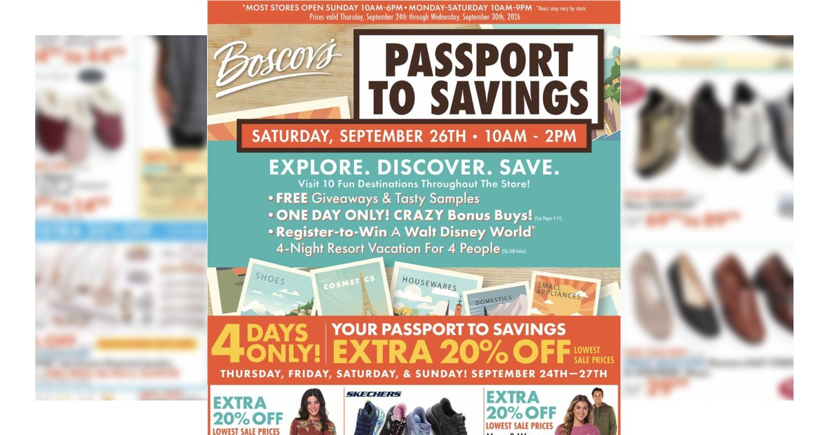Boscov's Weekly Ad (9/24/26 - 9/30/26) Sales Preview!