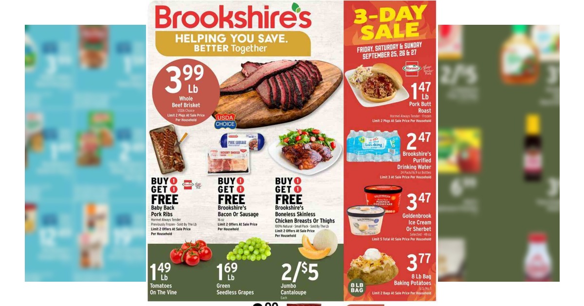 Brookshire’s Ad (9/23/26 – 9/29/26) Weekly Ad Preview