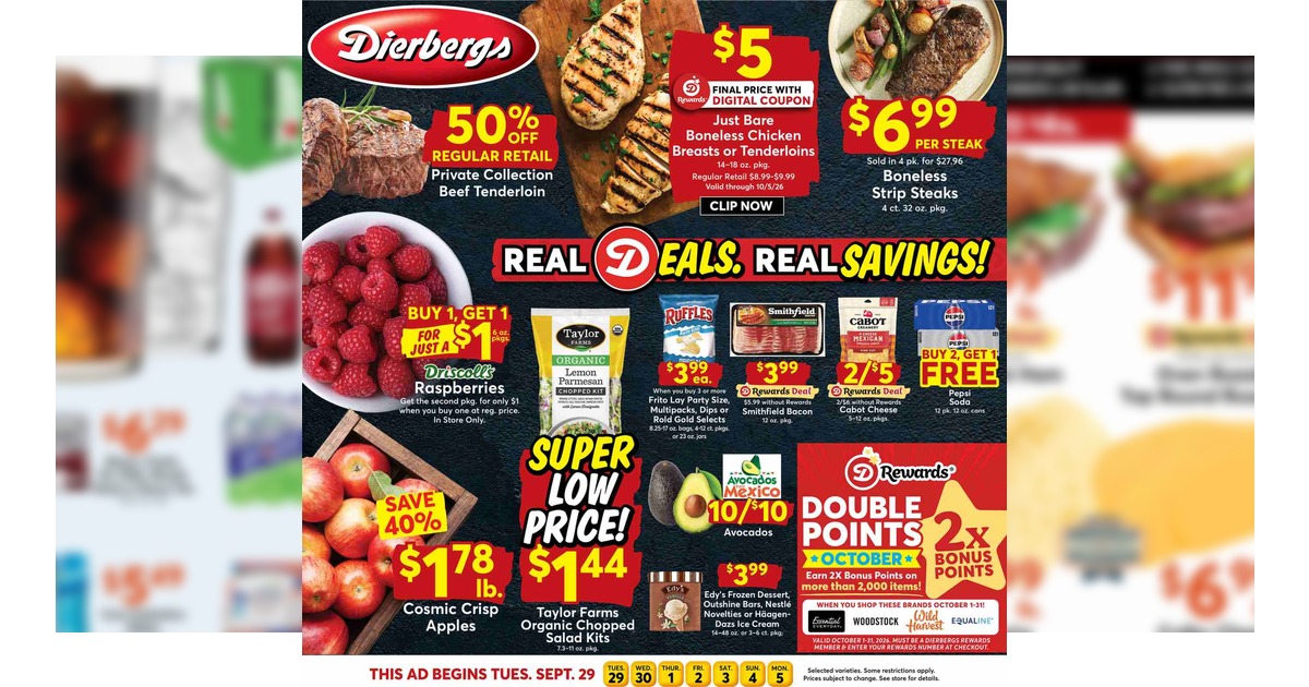 Dierbergs Weekly Flyer (9/29/26 - 10/5/26) Ad Preview