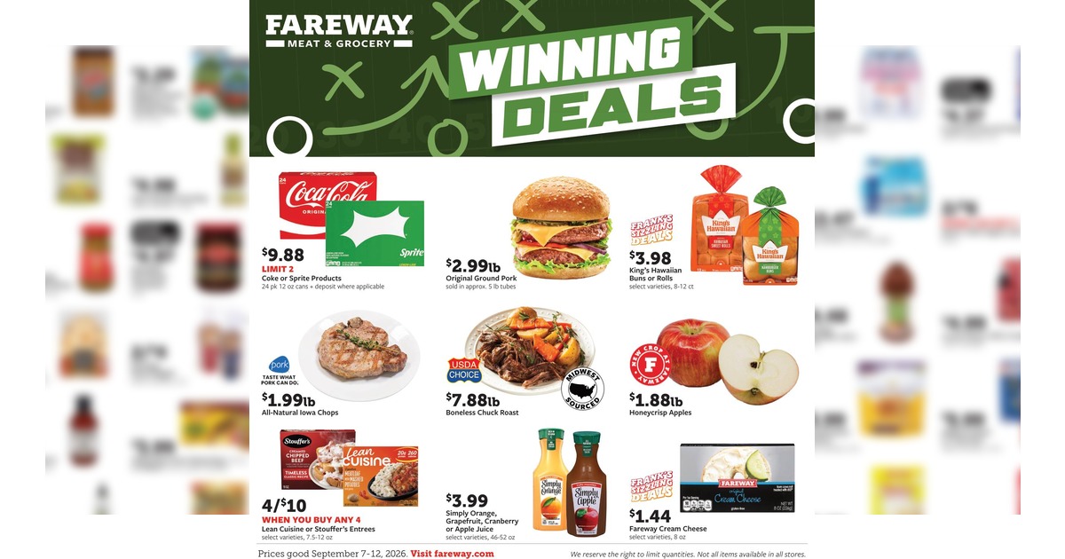 Fareway Weekly Ad (9/7/26 - 9/12/26) Preview