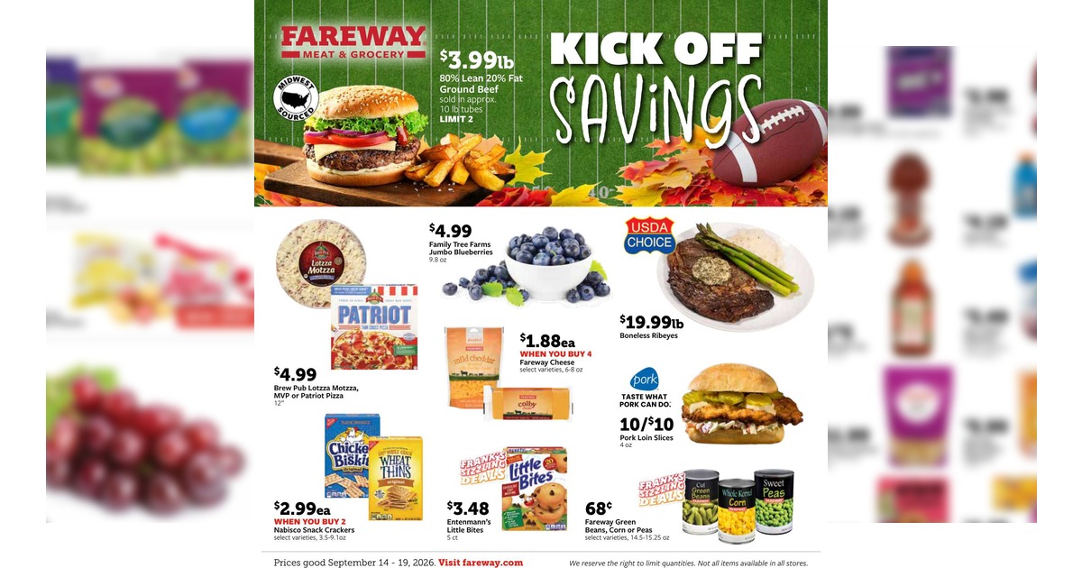 Fareway Weekly Ad (9/14/26 - 9/19/26) Preview!