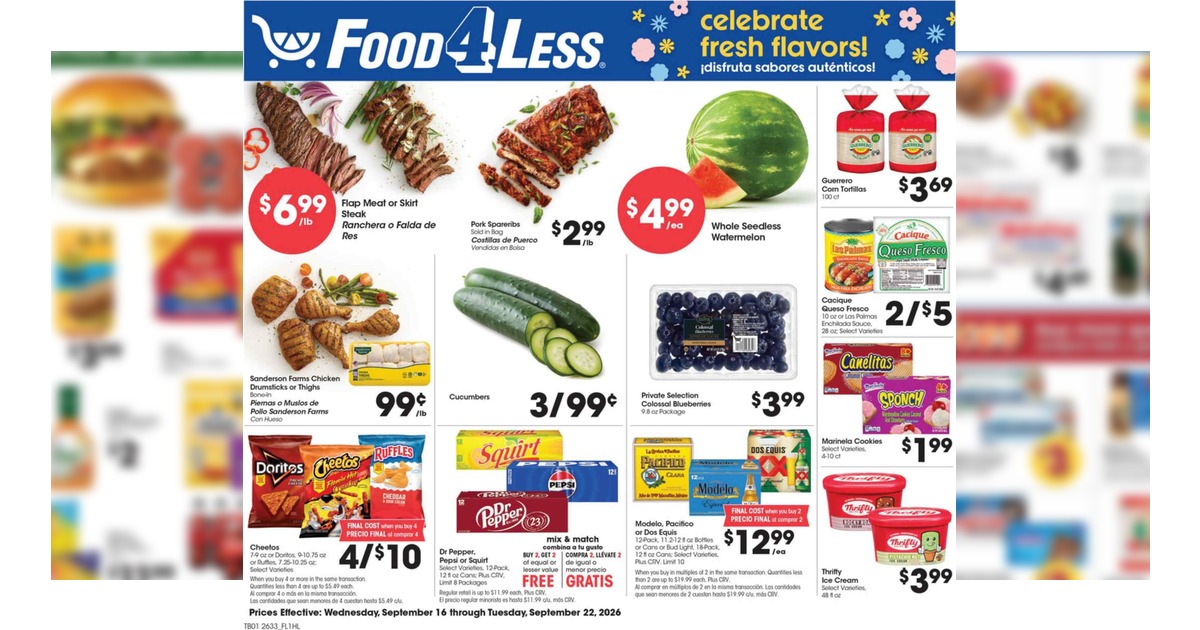 Food 4 Less Weekly (9/23/26 – 9/29/26) Ad Preview