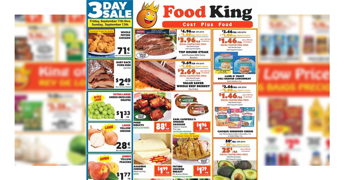Food King Ad (9/9/26 – 9/15/26) Early Weekly Ad Preview