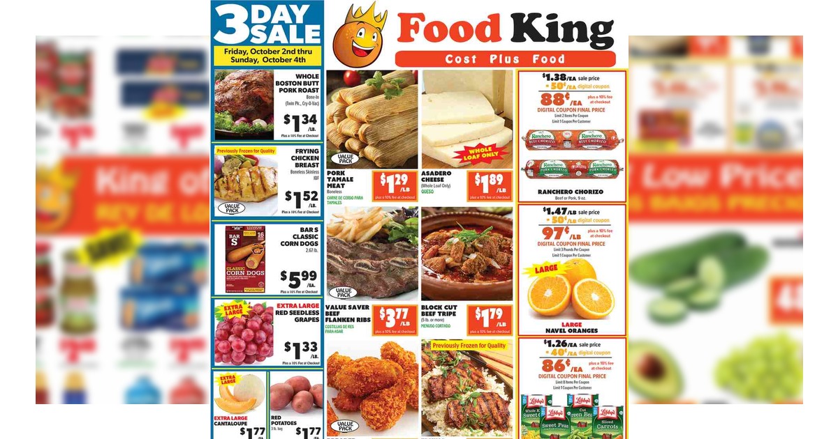 Food King Ad (9/30/26 – 10/6/26) Early Weekly Ad Preview