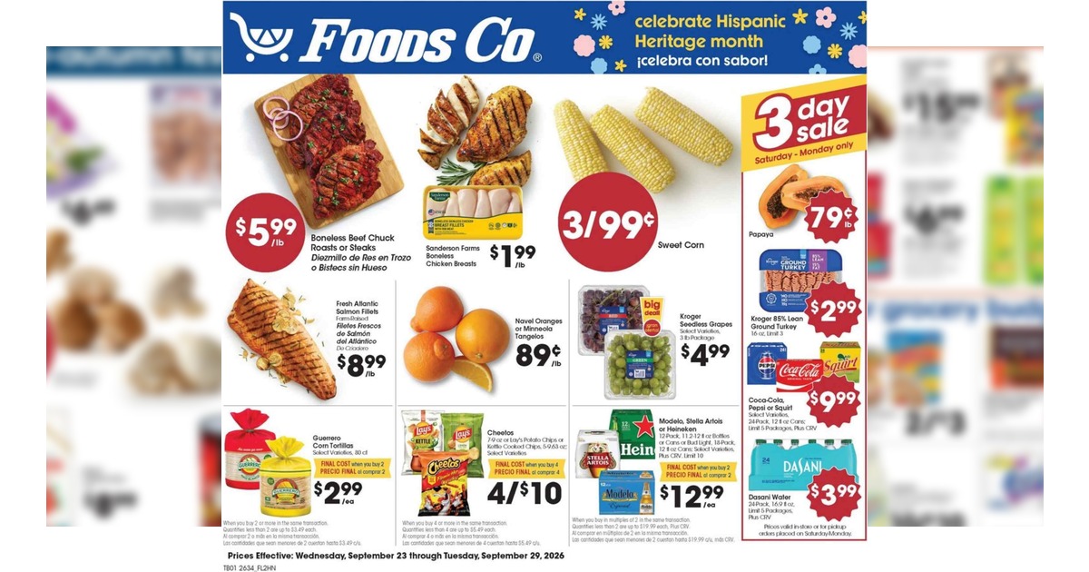 Foods Co Weekly (9/23/26 – 9/29/26) Ad Preview