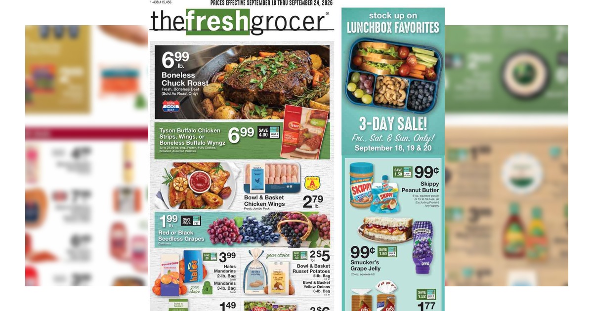 The Fresh Grocer Weekly Ad (9/18/26– 9/24/26) Gerrity's Ad