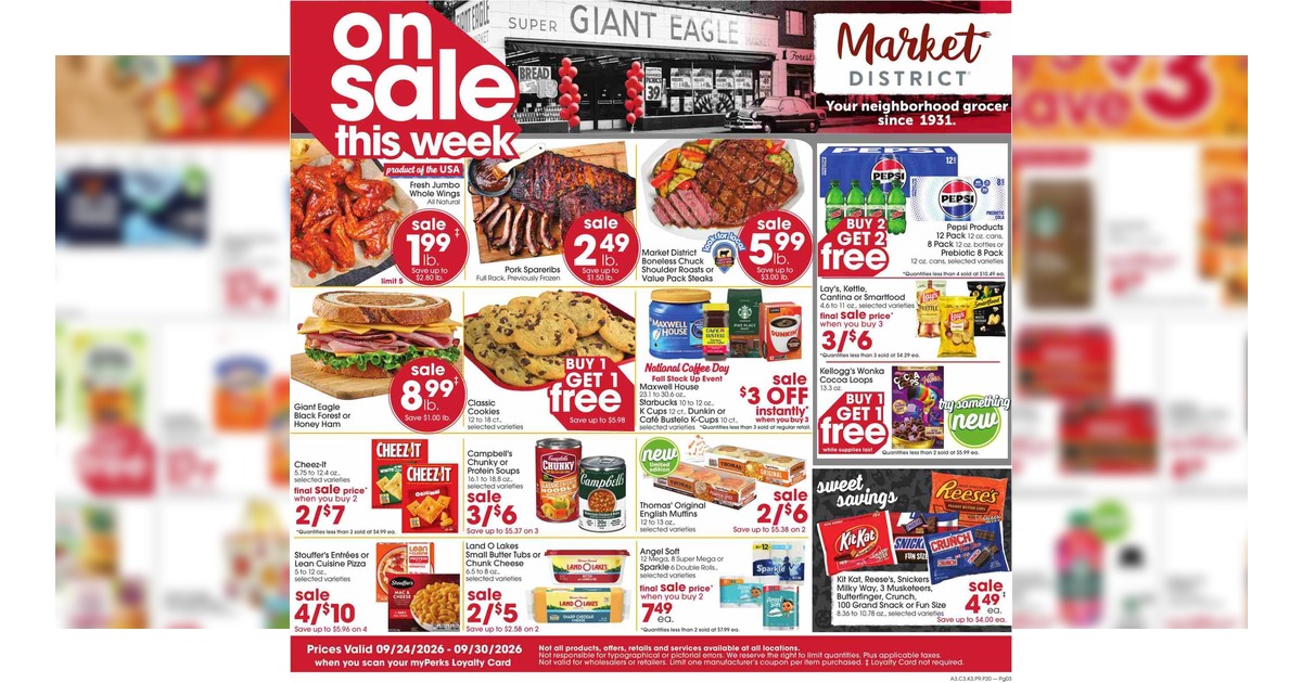 Giant Eagle Weekly Ad (9/24/26 – 9/30/26) Early Preview