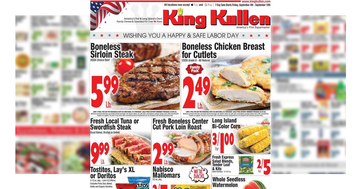 King Kullen Weekly Circular (9/4/26– 9/10/26) Ad Preview