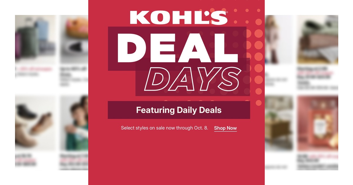 Kohl's Ad (10/5/26 - 10/8/26) Deals Days!