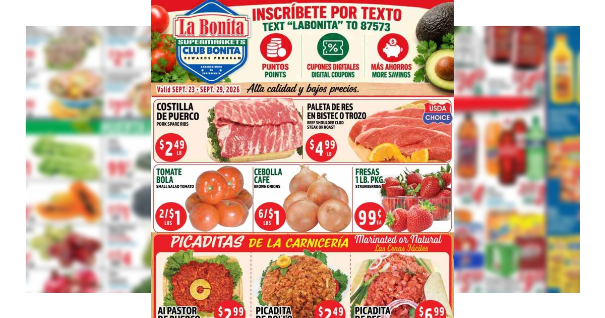 La Bonita Weekly Ad (9/23/26 – 9/29/26) Preview