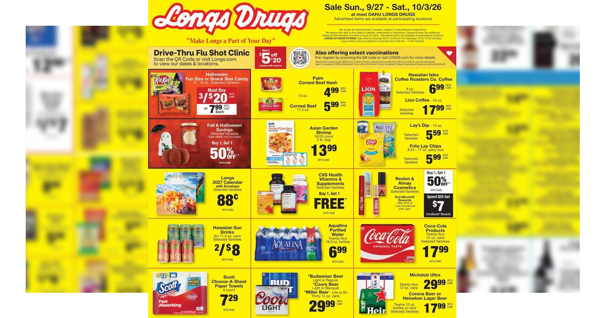 Longs Ad (9/27/26 - 10/3/26) Weekly Preview!