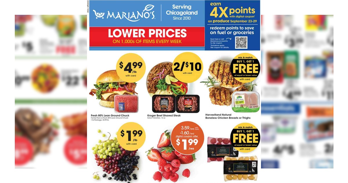 Mariano’s Weekly Ad (9/23/26 – 9/29/26) Early Preview