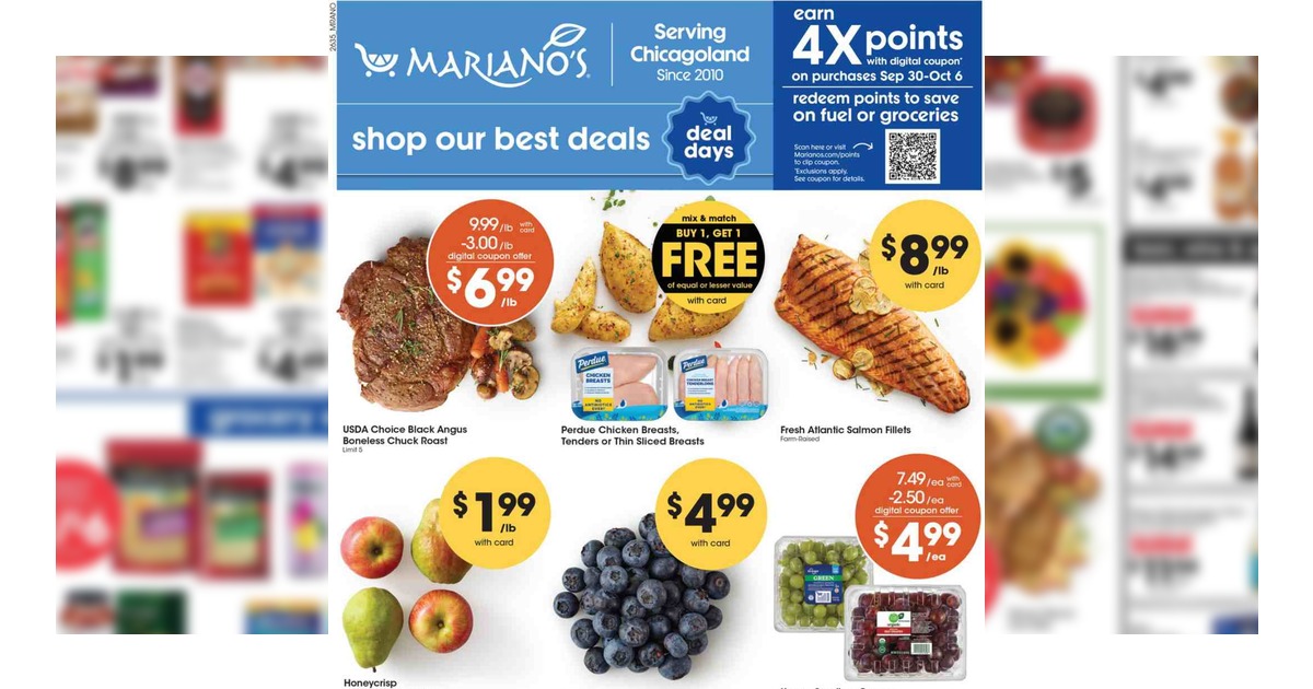 Mariano’s Weekly Ad (9/30/26 – 10/6/26) Early Preview