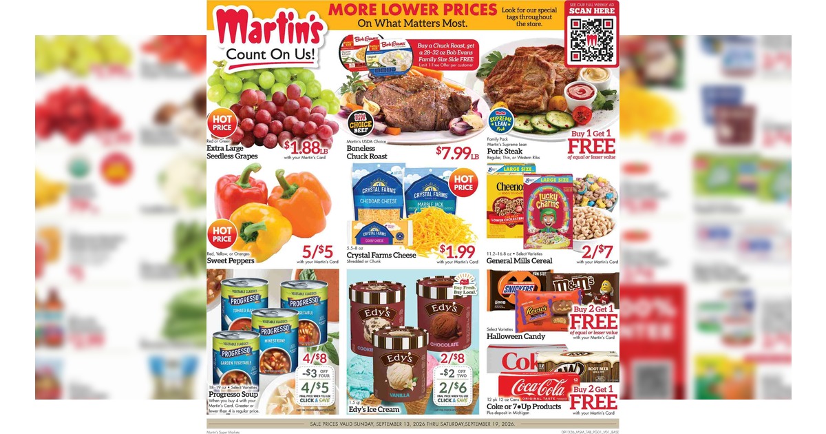 Martin’s Weekly Ad (9/13/26 – 9/19/26) Preview