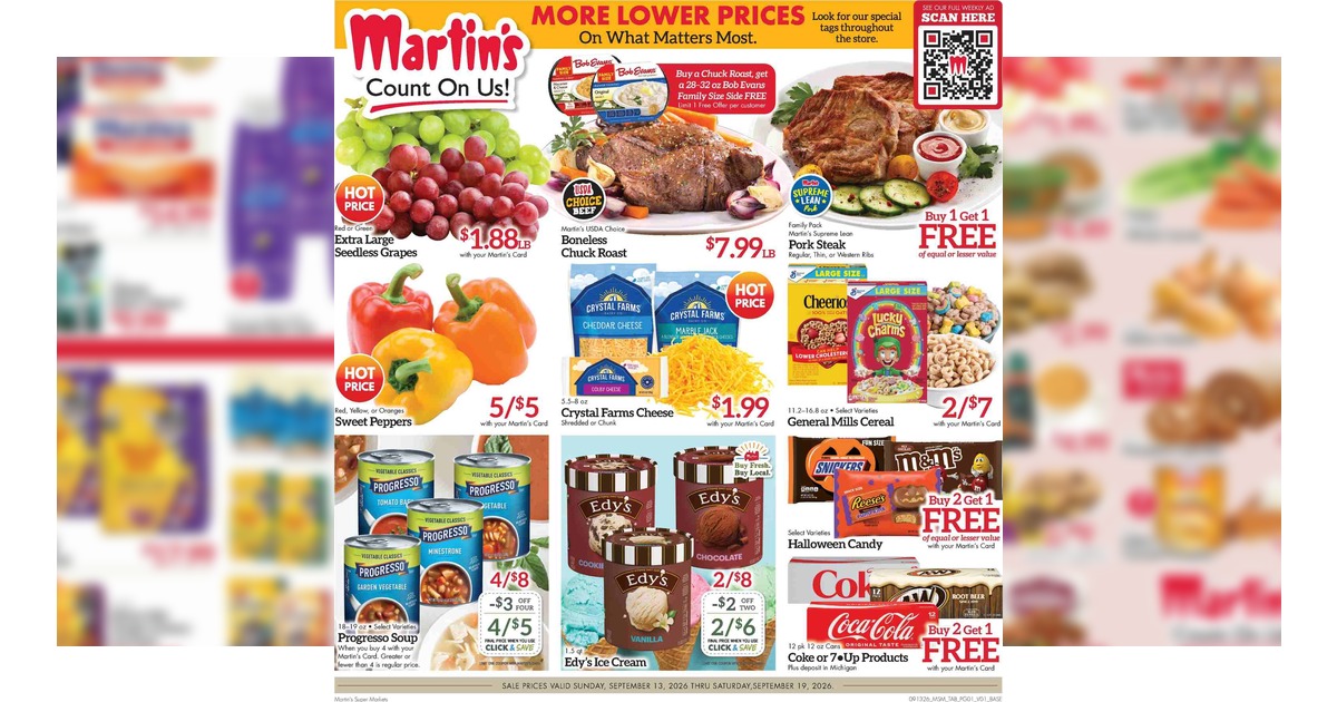 Martin’s Weekly Ad (9/20/26 – 9/26/26) Preview