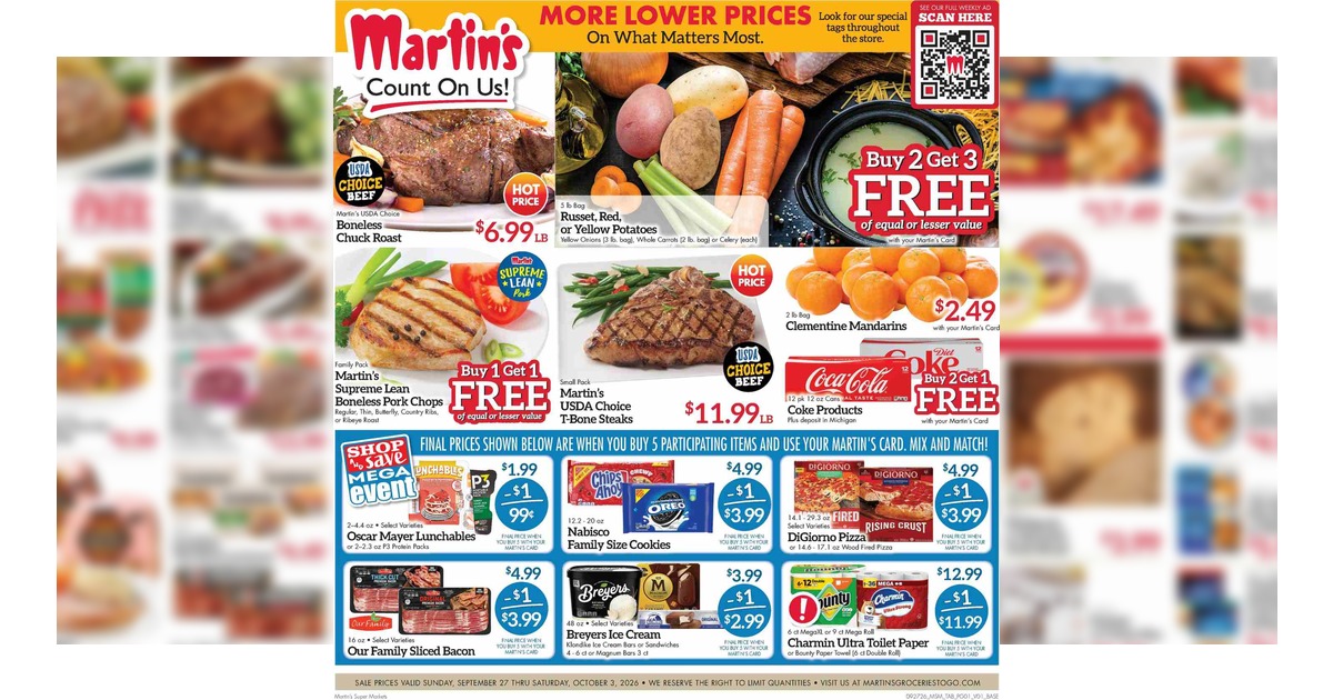 Martin’s Weekly Ad (9/27/26 – 10/3/26) Preview