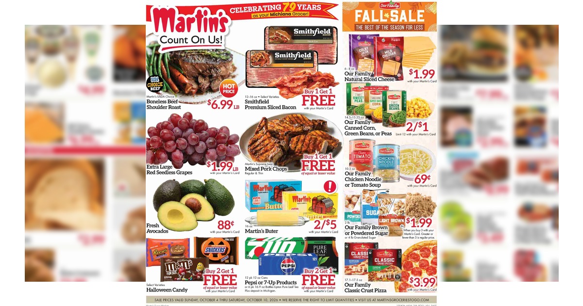 Martin’s Weekly Ad (10/4/26 – 10/10/26) Preview