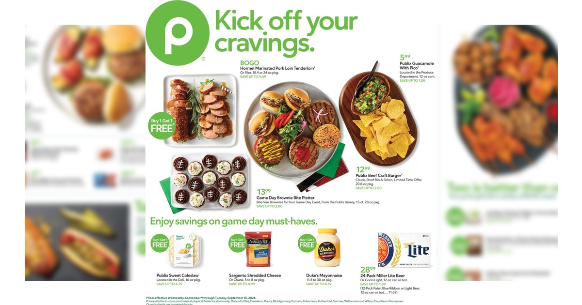 Publix Weekly Ad (9/9/26 - 9/15/26) Sneak Peek Preview