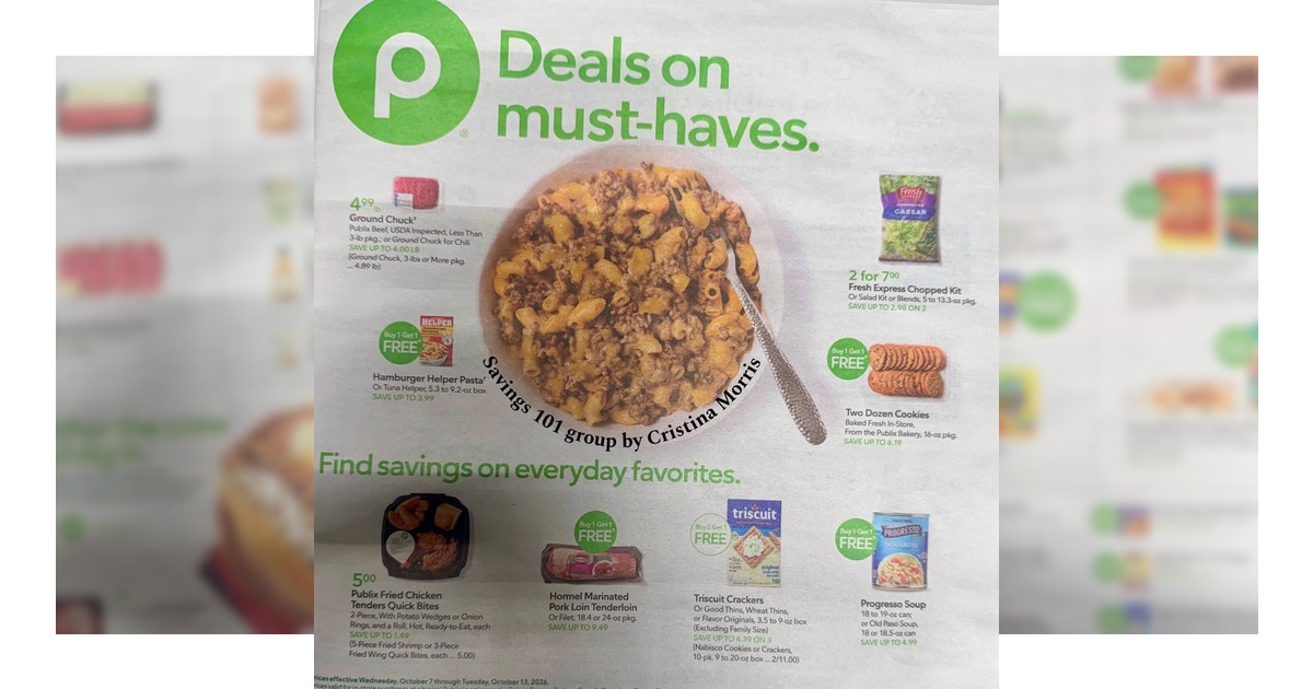 Publix Weekly Ad (10/7/26 - 10/13/26) Sneak Peek Preview