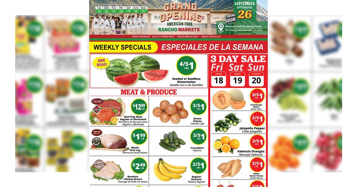 Rancho Markets Ad (9/22/26 – 9/28/26) Weekly Preview