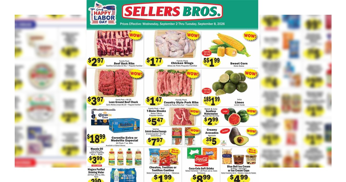Sellers Bros. Weekly Ad (9/2/26 – 9/8/26) Preview