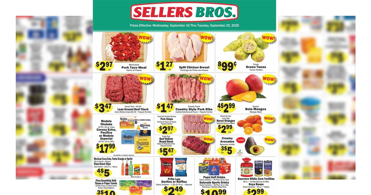 Sellers Bros. Weekly Ad (9/16/26 – 9/22/26) Preview