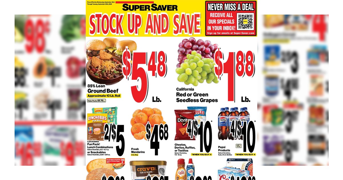 Super Saver Weekly Ad (9/23/26 – 9/29/26) Preview