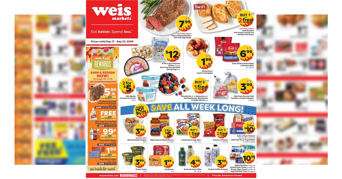 Weis Weekly Sale Ad (9/17/26 - 9/23/26) Markets Circular