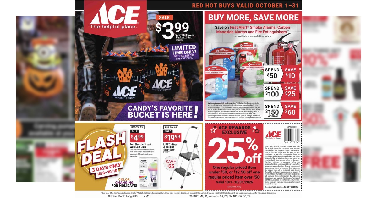 Ace Hardware Ad (10/1/26– 10/31/26) October Preview