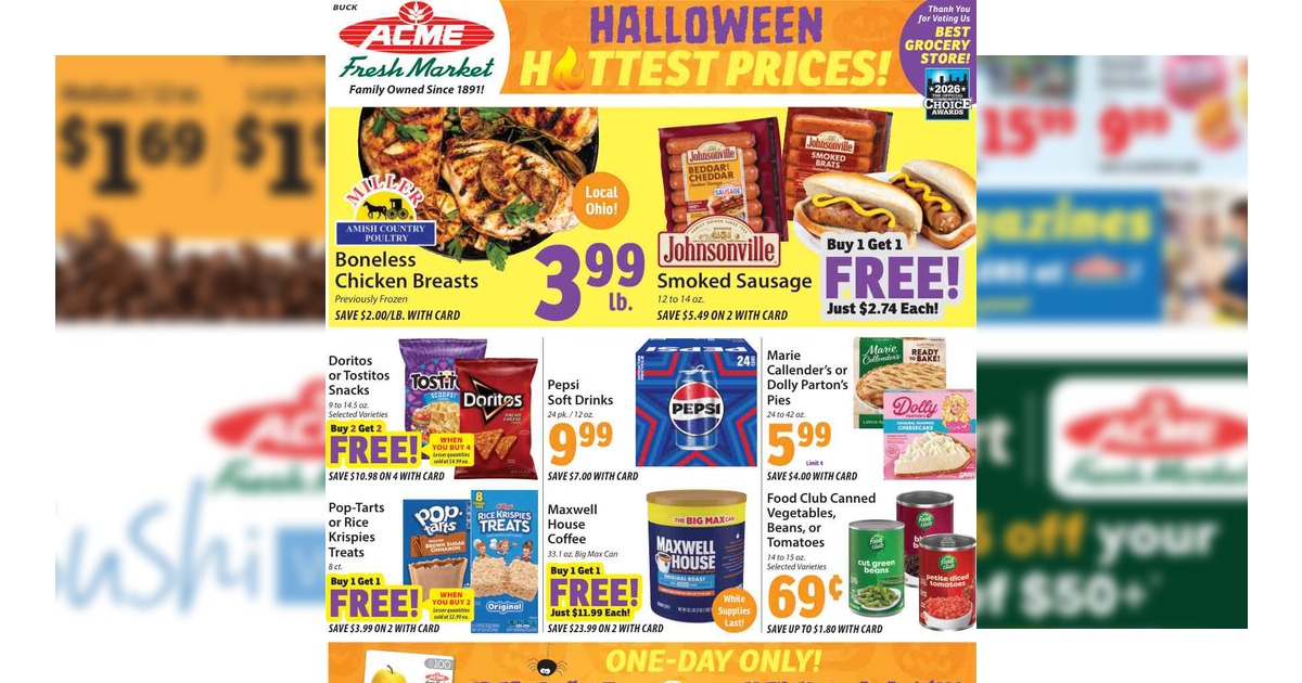 Acme Fresh Market Weekly Ad (10/29/26 – 11/4/26) Preview