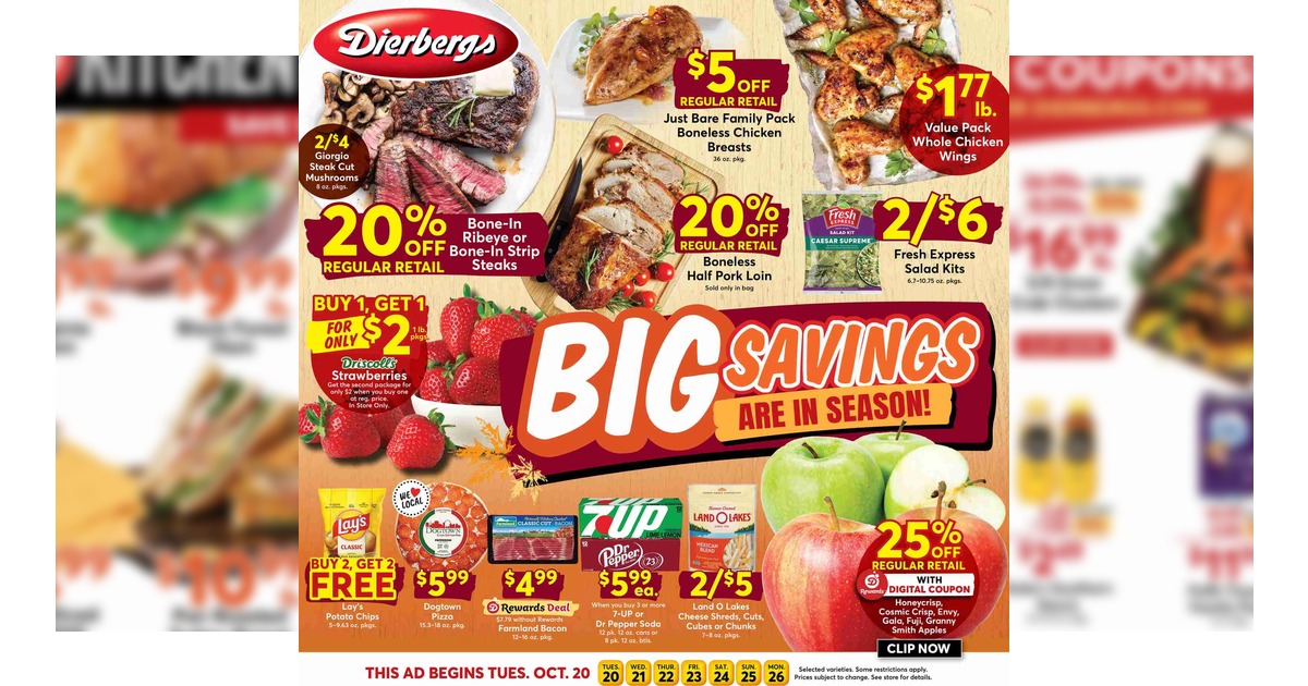 Dierbergs Weekly Ad (10/20/26 - 10/26/26) Early Preview