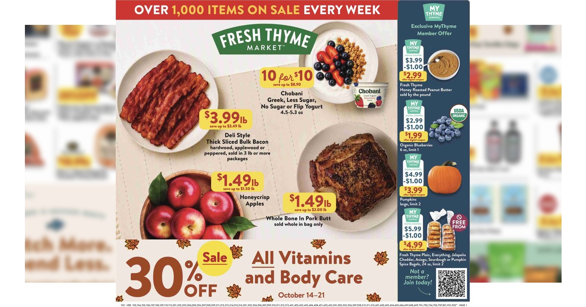 Fresh Thyme Weekly Ad (10/14/26 – 10/20/26) Early Preview
